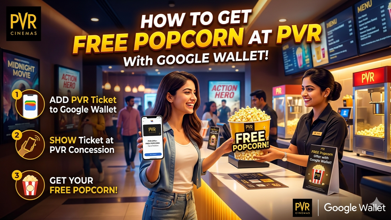 How to Get FREE Popcorn at PVR with Google Wallet