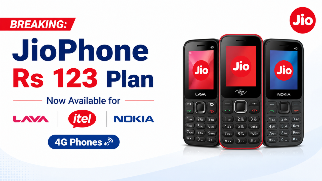 Breaking: JioPhone Rs 123 Plan Now Available for Lava, itel & Nokia 4G Phones